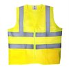 Tr Industrial Yellow Knitted Safety Vest, Size Small, 2Pocket W Zipper, 5PK TR88032-5PK
